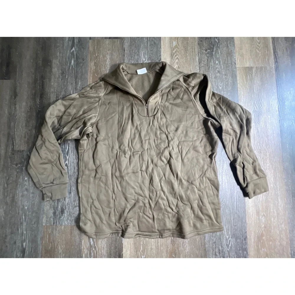 Wind Gap Knitwear Undershirt Mens XX-Large Brown Cold‎ Weather Poly Quarter Zip
